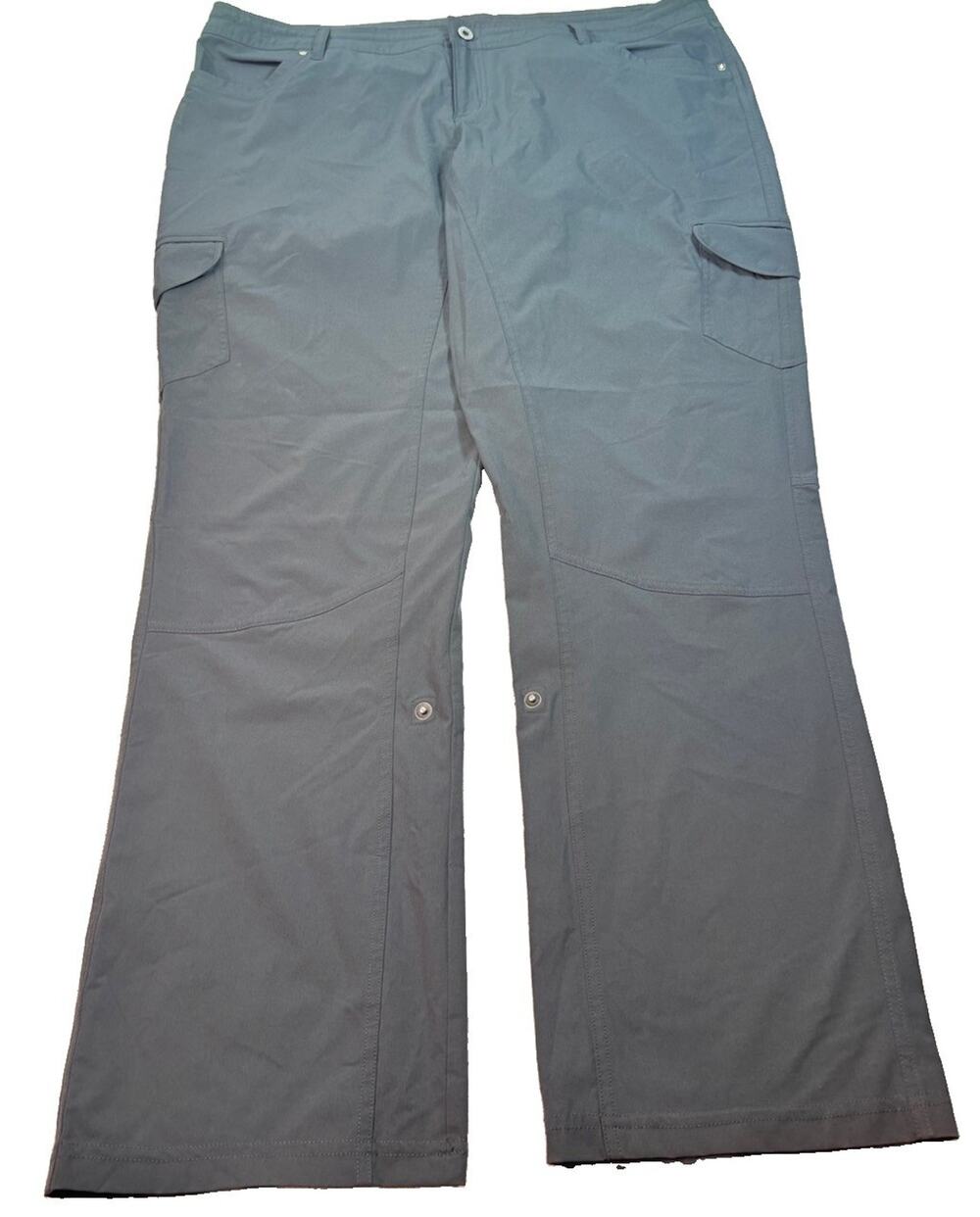 Kuhl Women’s Freeflex Roll-Up Hiking Cargo Pants Outdoor Gray Size 20